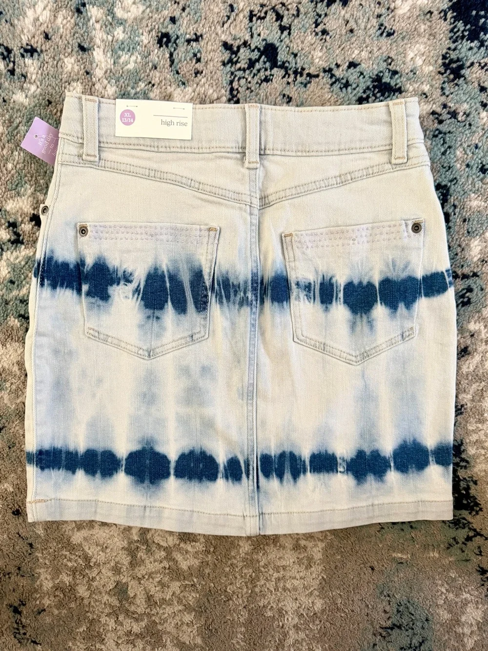 Maurice’s Kids Eyelet Tiered Tank Top L(10-12) and Tie-Dye Denim Skirt XL(13/14)